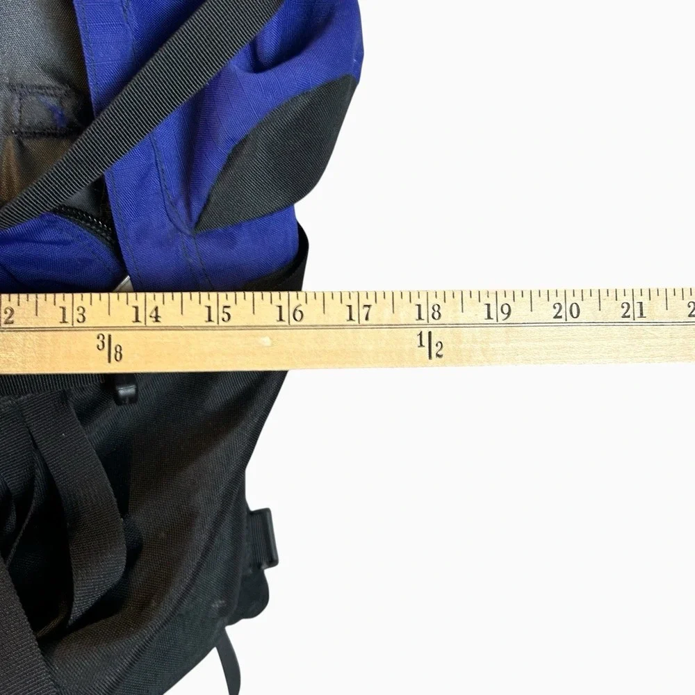 The North Face large Hiking Backpack Blue & Black Bag With Frame And Waste Belt